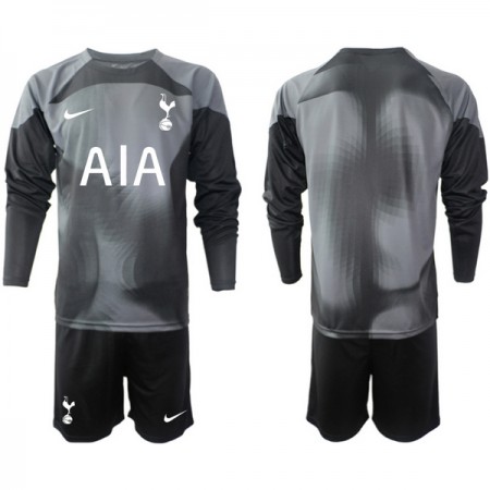 Fotbalový Komplet Tottenham Hotspur Brankářské Dětské 2022-23 Černá Dlouhý Rukáv (+ trenýrky)